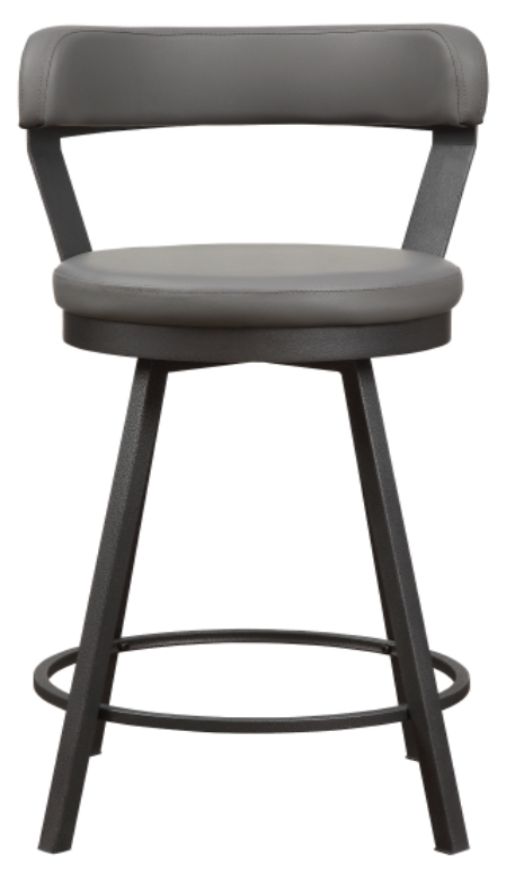 Homelegance® Appert Dark Gray/Gray Swivel Counter Height Chair-2