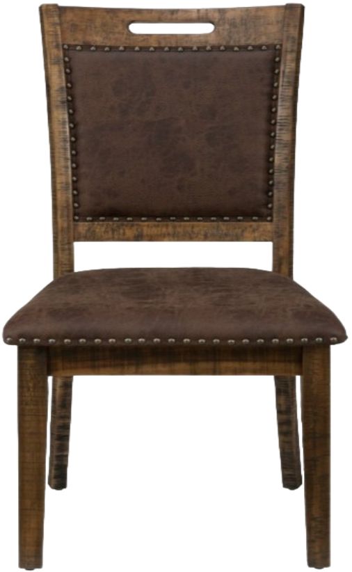 Jofran Inc. Cannon Valley Brown Upholstered Side Chair-2