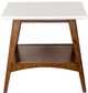 Olliix by Madison Park White/Pecan Parker End Table-3