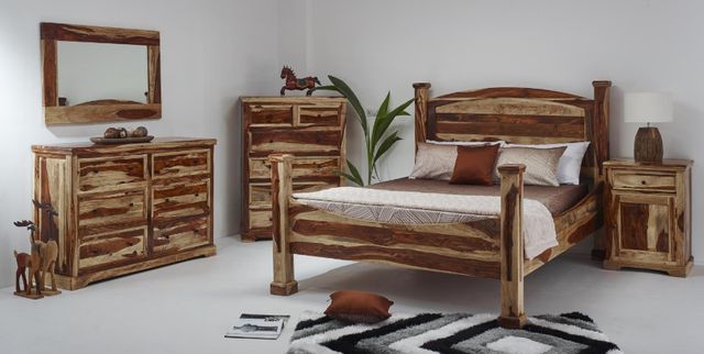 Jaipur Furniture Tahoe Brown Queen Panel Bed-1