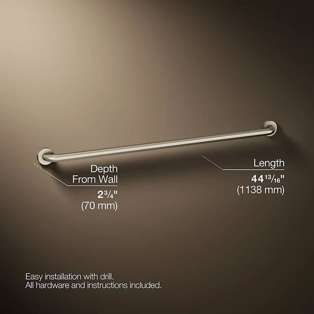 KOHLER® Contemporary Vibrant Brushed Nickel 42" Grab Bar-2