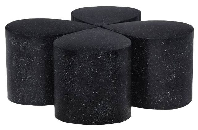 Meridian Furniture Petal 4-Piece Black Coffee Table Set-0