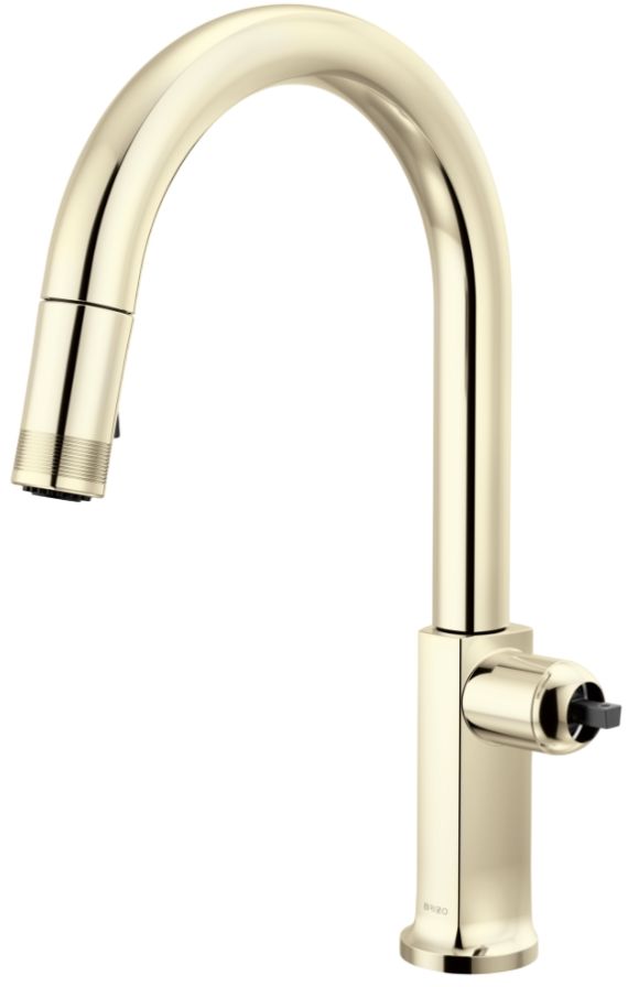 Brizo Kintsu® Lumicoat® Polished Nickel Pull-Down Faucet with Arc Spout-0