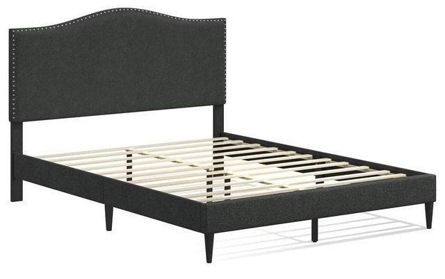 American Wholesale Furniture Leighford Gray King Upholstered Bed-1