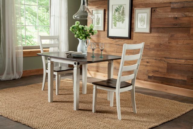 Intercon Glennwood Rubbed White/Charcoal Side Chair-3