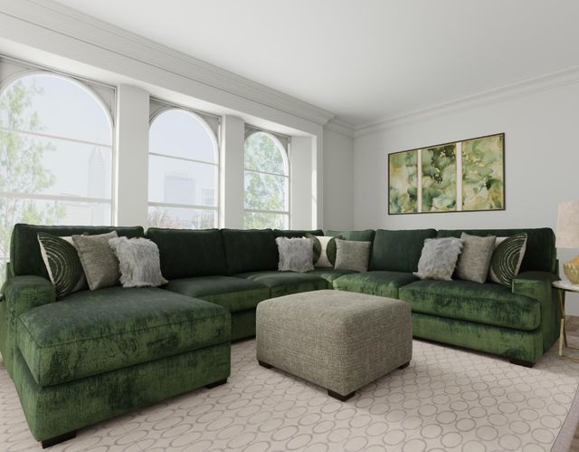 Corinthian Furniture Central Park Clover Cocktail Ottoman-1