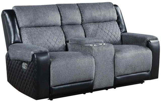Global Furniture USA U5914 3-Piece Black/Gray Manual Reclining Living Room Seating Set-3