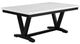Crown Mark Tanner White Dining Table with Black Base-0