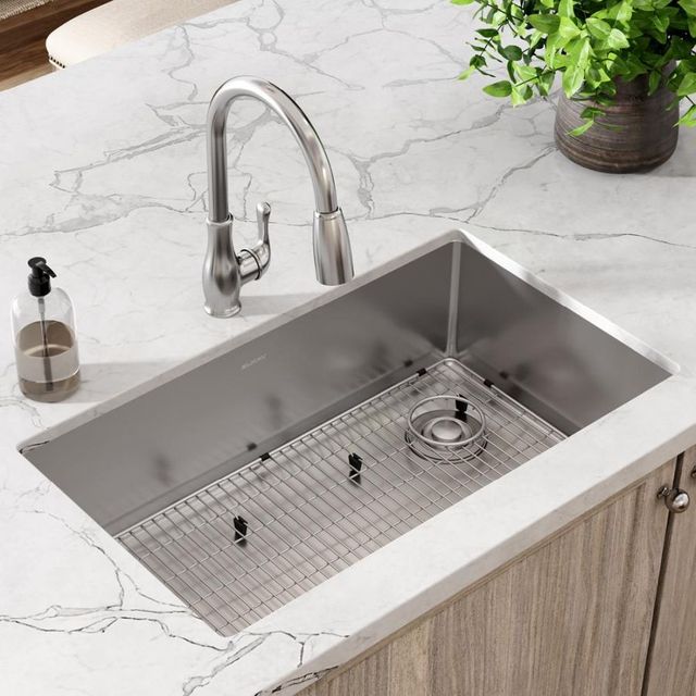 Elkay Crosstown® 3-Piece Polished Satin 31-1/2" x 18-1/2" x 9" Single Bowl Undermount Sink Set-3