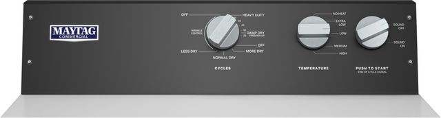 Maytag® Commercial 7.4 Cu. Ft. White Front Load Gas Dryer-3