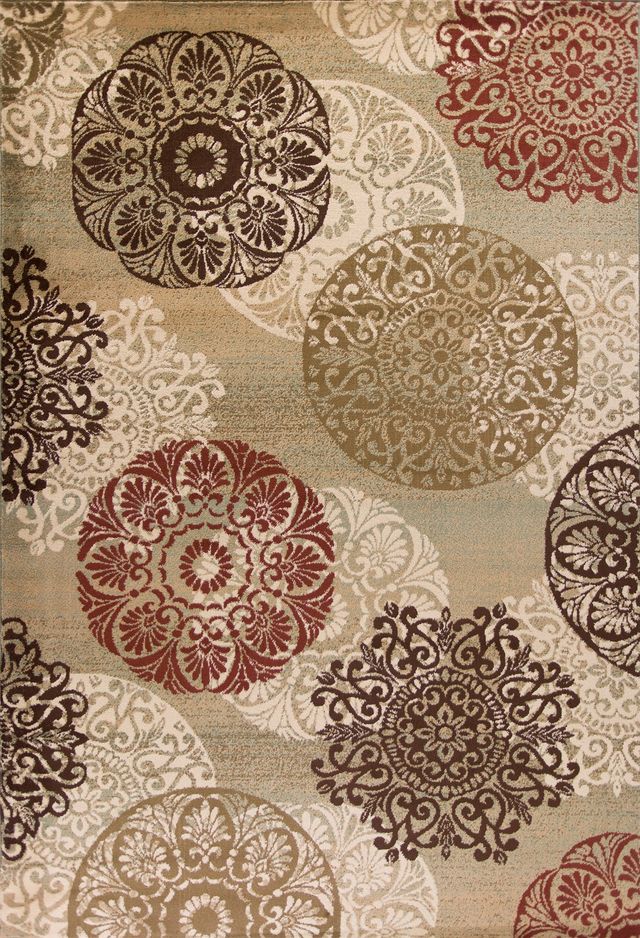 KAS Rugs Heritage Sage Accents 5'x8' Rug-0