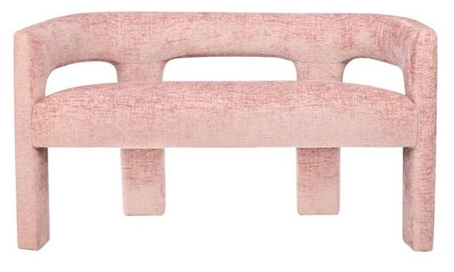 Jofran Inc. Urban Archive Gwen Pink Upholstered Bench-2