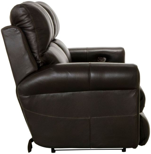 Catnapper® Torretta Chocolate Leather Power Lay Flat Reclining Sofa-4