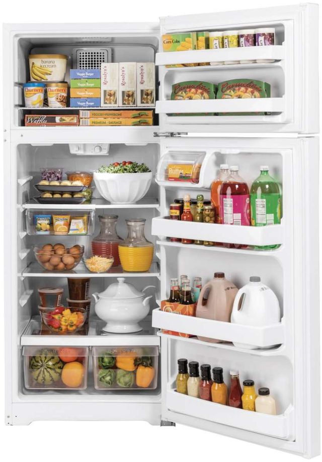 GE® 28" 17.5 Cu. Ft. White Top Freezer Refrigerator-4