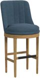 Elements International Carmen Blue/Natural Swivel Bar Stool -0