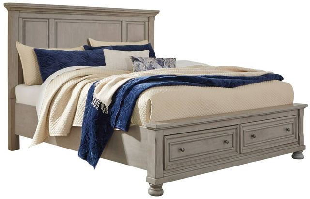 Signature Design by Ashley® Lettner Light Gray Queen Storage Panel Bed-0