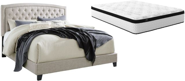 Signature Design by Ashley® Jerary 2-Piece Gray Queen Panel Bed Set-0