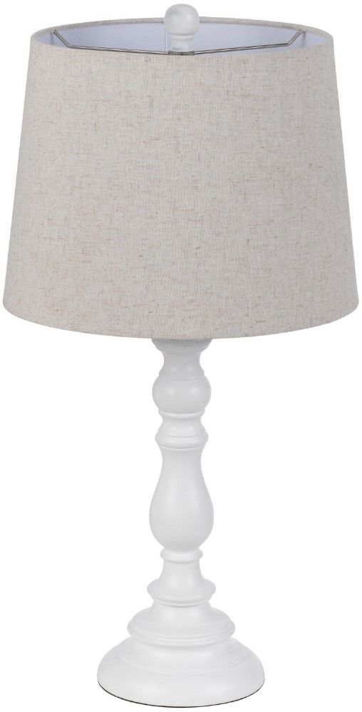 Cal® Lighting & Accessories Chester 2-Piece White Table Lamp Set-2