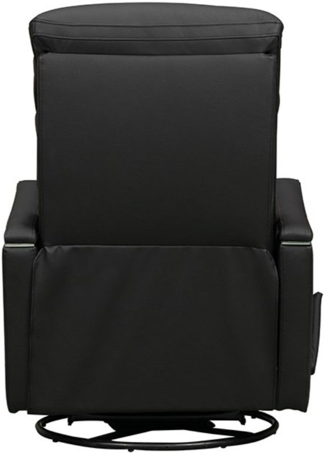 BarcaLounger® Sandhill Troy Onyx Manual Leather Swivel Glider Recliner-4