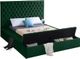 Meridian Furniture Bliss Green Velvet Full Bed-2