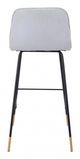 Zuo Modern Gironde Light Gray Bar Chair-3