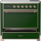 Ilve® Majestic III 36" Emerald Green Pro Style Induction Range with Solid Door and Copper Trim-3