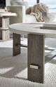 Bernhardt Foundations Linen Cocktail Table with Light Shale Base-1