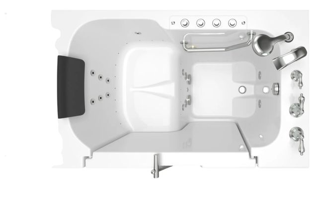 American Standard Gelcoat Premium Series White 32" x 52" Walk-In Tub with Combination Air Spa and Whirlpool Systems - Right-Hand Drain with Faucet-2