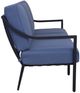 GatherCraft Charlotte 4-Piece Baltic Brown/Splendor Denim Aluminum Outdoor Conversation Set-3