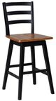 Signature Design by Ashley® Wildenauer Black/Brown Tall Swivel Bar Stool-0