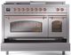 Ilve® Nostalgie II Series 48" Stainless Steel Pro Style Dual Fuel Range-4