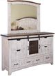 International Furniture Direct Pueblo 4-Piece Brown/White Two Tone Queen Bedroom Set-2