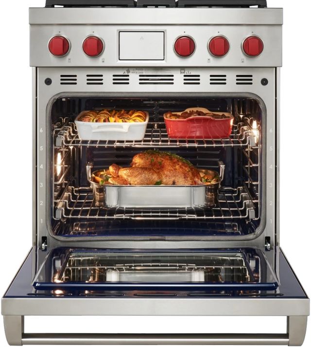 Wolf® 30" Stainless Steel Pro Style Dual Fuel Range-1