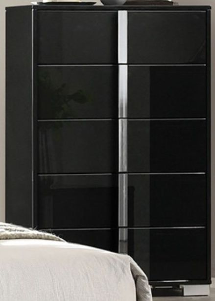 Furniture of America® Sinistra Piano Black Chest-0