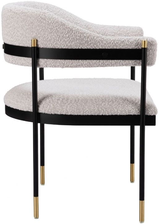 Zuo® Modern Zadar Black/Gold/Misty Gray Dining Arm Chair -2