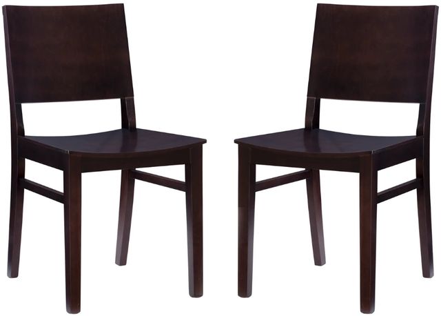 Linon Kentucky 2-Piece Espresso Brown Dining Chair Set-0