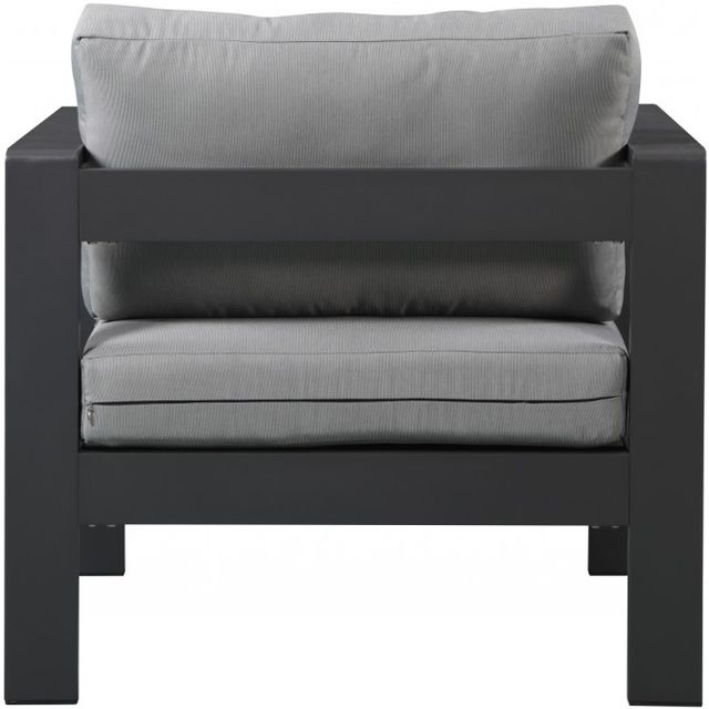 Meridian Furniture Nizuc Gray Aluminum/Fabric Outdoor Patio Arm Chair-3
