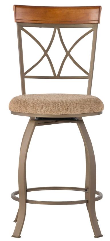 Powell® Hamilton Bronze/Matte Pewter Swivel Counter Stool-3