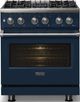 Viking® 5 Series 30" Slate Blue Pro Style Dual Fuel (NG) Range with Polished Chrome Trim-2