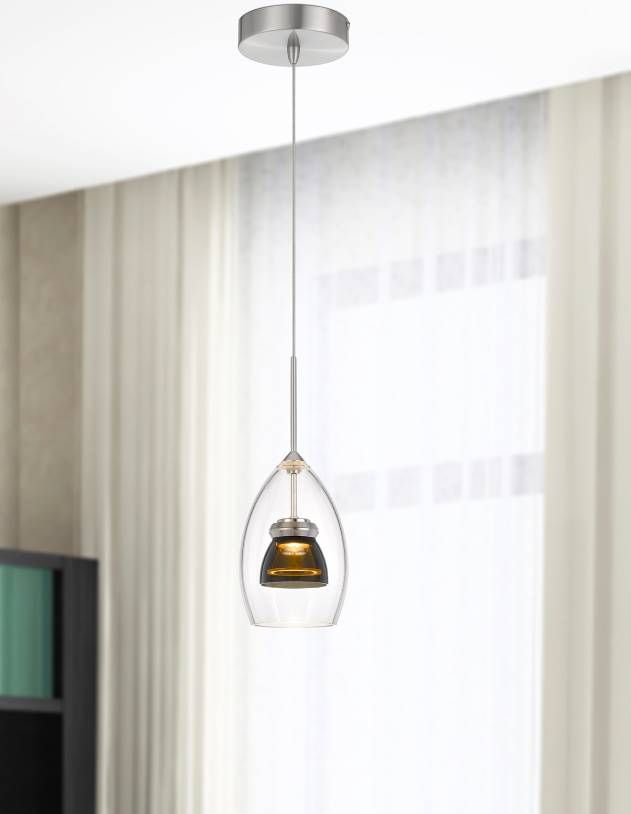 Cal® Lighting & Accessories Smoked Mini Pendant-1