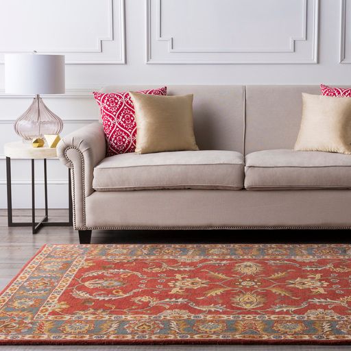 Surya Caesar Red/Blue Floral 8'x11' Area Rug-2