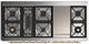 Ilve® Majestic III 60" White Pro Style Dual Fuel Liquid Propane Range with Triple Glass Door and Brass Trim-3