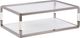 Modus Furniture Jasper Glass Top Coffee Table with Stainless Steel Base-0