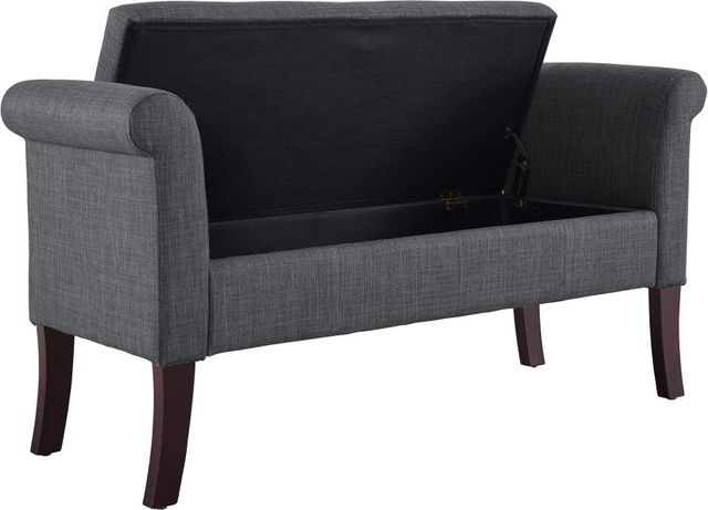 Linon Indie Charcoal Storage Bench-1
