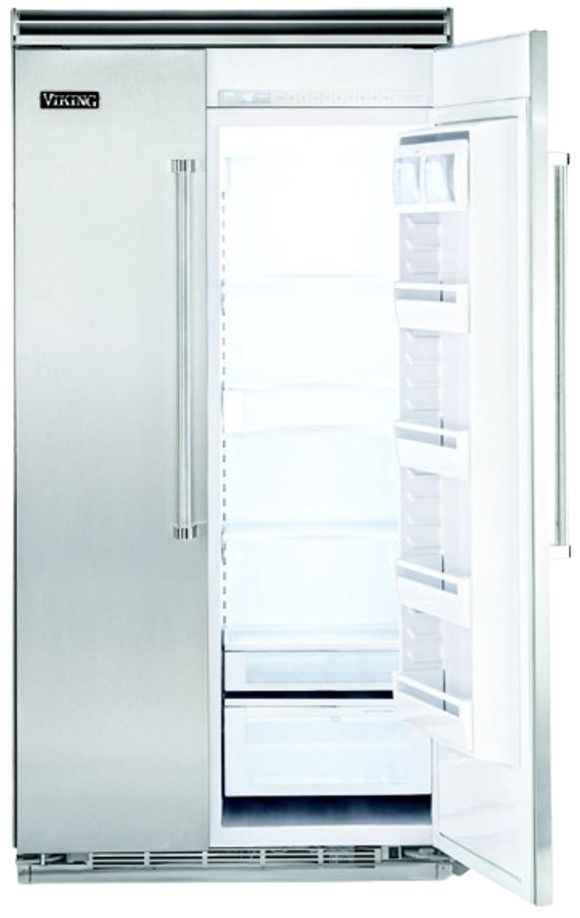 Viking® 5 Series 42" 25.3 Cu. Ft. Stainless Steel Built-In Side-by-Side Refrigerator-1