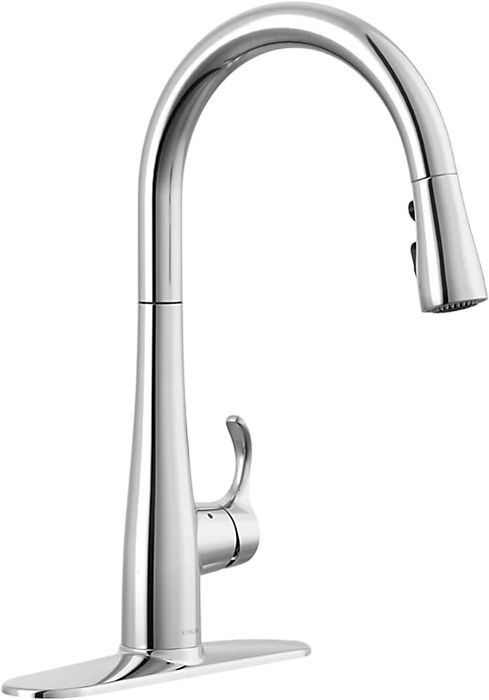 KOHLER® Simplice® Polished Chrome Touchless Kitchen Sink Faucet with 3-Function Sprayhead-0