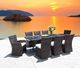CabanaCoast® Customizable Louvre Wicker Outdoor Accent Chair-5