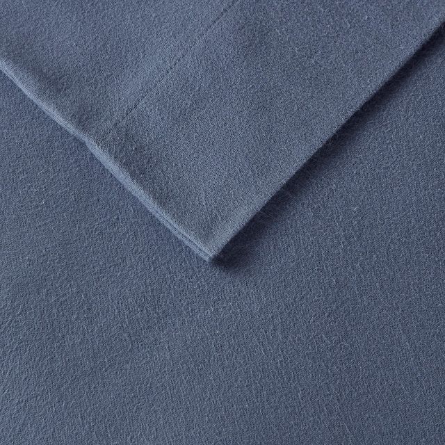 Olliix by True North by Sleep Philosophy Cozy Flannel Blue Solid King 100% Cotton Printed Sheet Set-1
