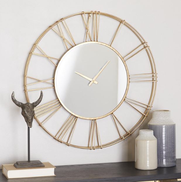 Deco Marche Gold Open Frame Wall Clock-4