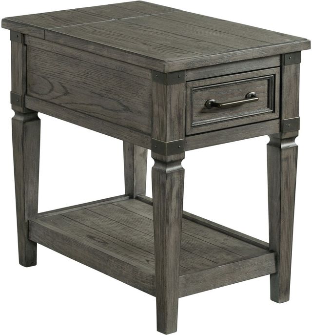 Intercon Foundry Pewter Chairside Table-0